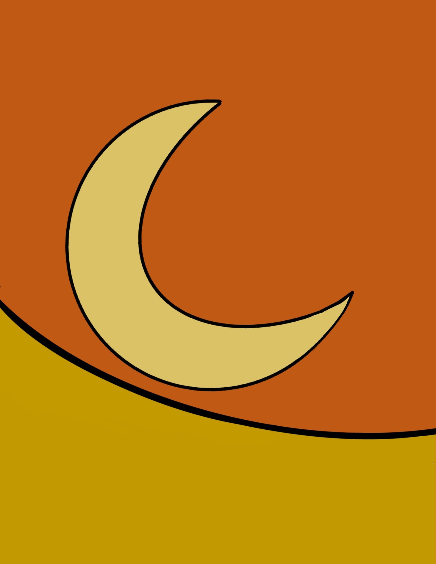 Desert sun and moon prints